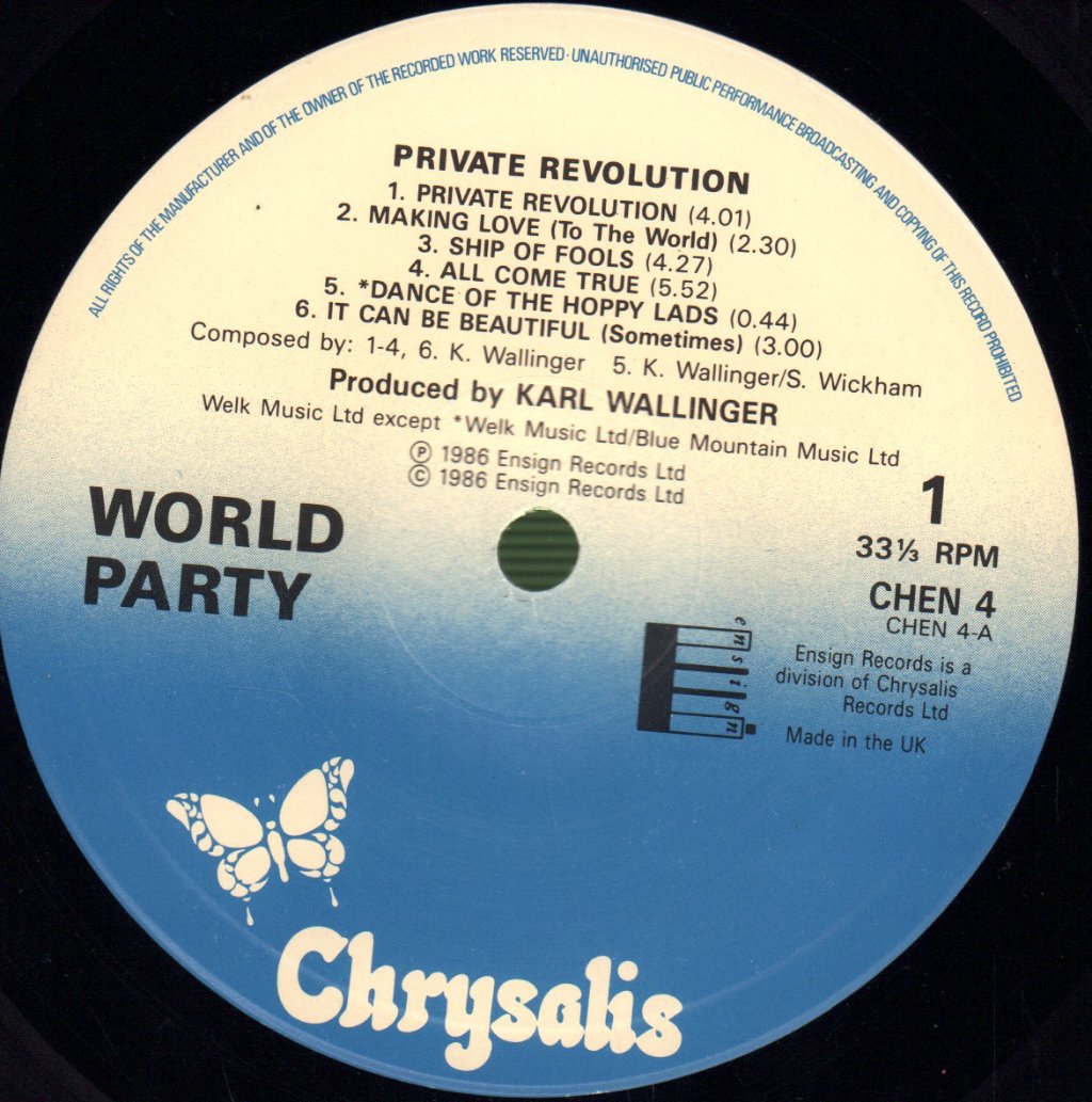 World Party - Private Revolution - Lp