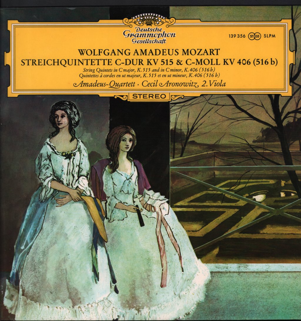 Amadeus-Quartett / Cecil Aronowitz / William Pleeth - Mozart - Streichquintette C-Dur KV 515 & C-Moll KV 406 (516b) - Lp