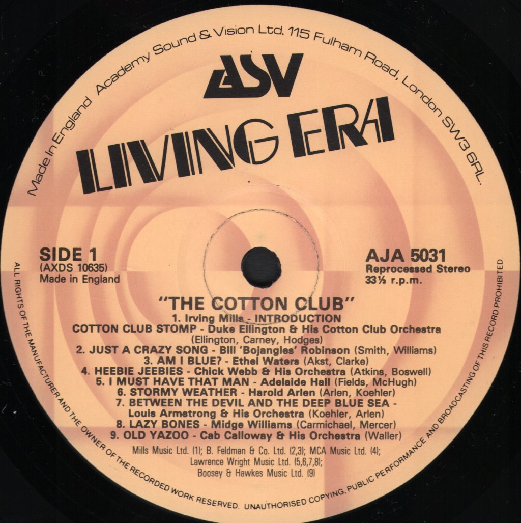 Various Artists - Cotton Club - Lp