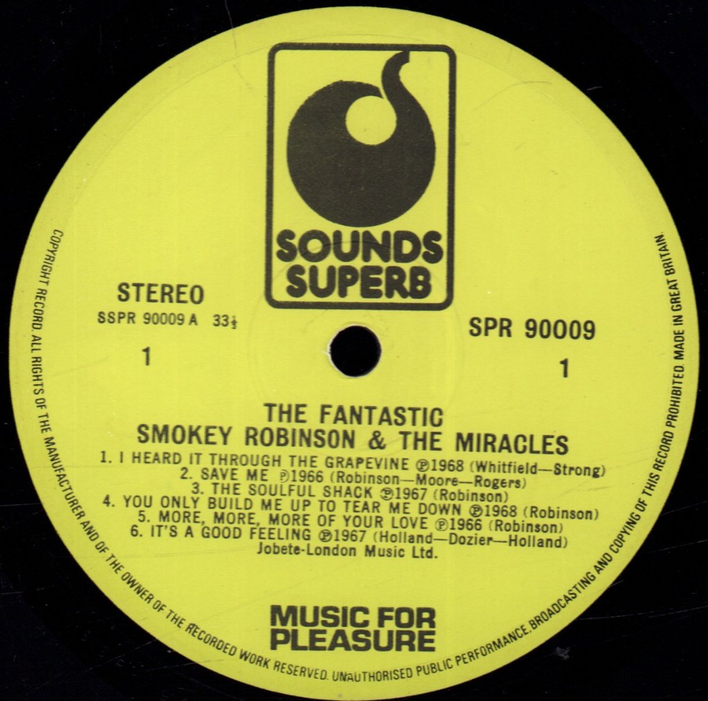 Smokey Robinson And The Miracles - I Heard It Through The Grapevine - Lp