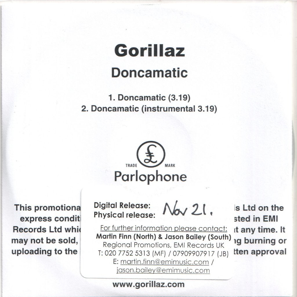 Gorillaz - Doncamatic - Cdr