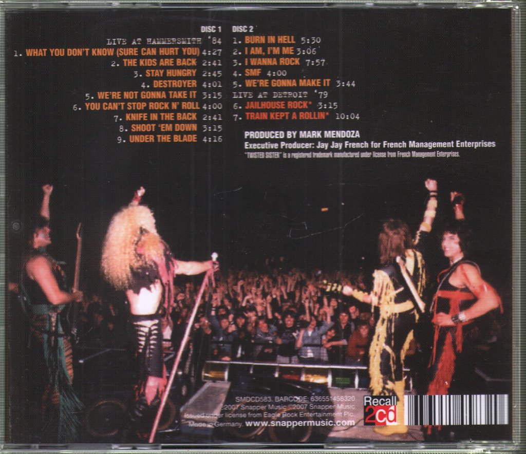 Twisted Sister - Live At Hammersmith - Double Cd
