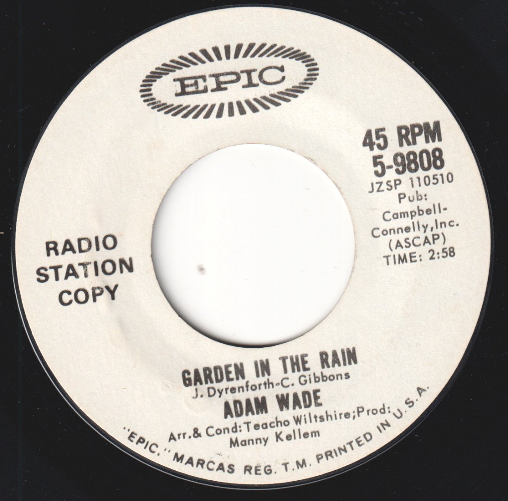 Adam Wade - Garden In The Rain - 7 Inch