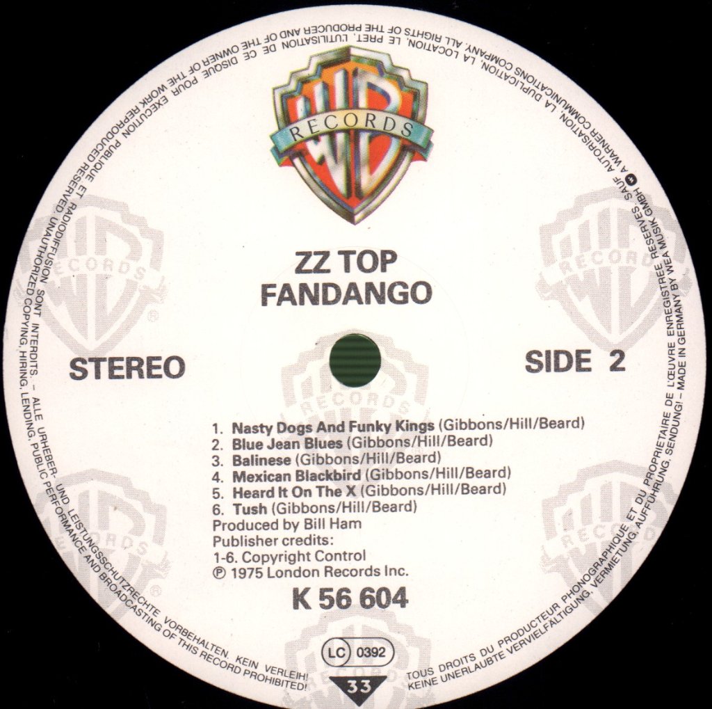 ZZ Top - Fandango! - Lp