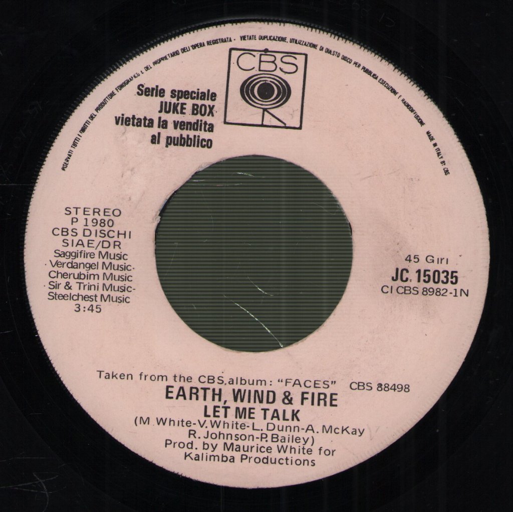 Earth,Wind And Fire / Billy Joel - Let Me Talk/Don't Ask Me Why - 7 Inch