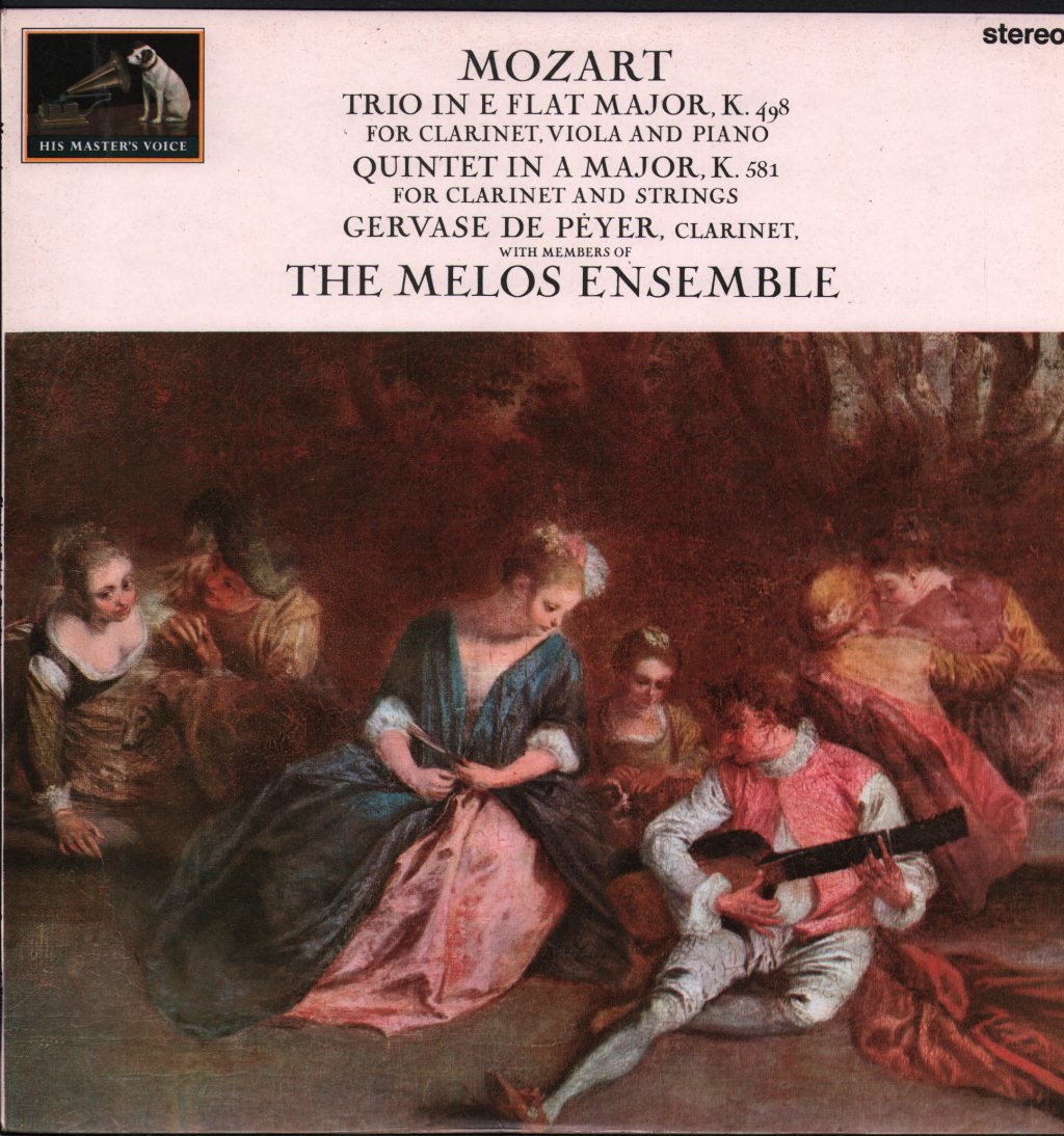 Gervase de Peyer with members of the Melos Ensemble - Mozart - Trio In E Flat Major, K.498 / Quintet In A Major, K.581 - Lp