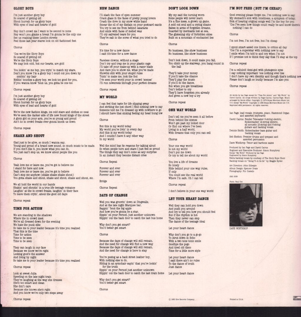 Secret Affair - Glory Boys - Lp