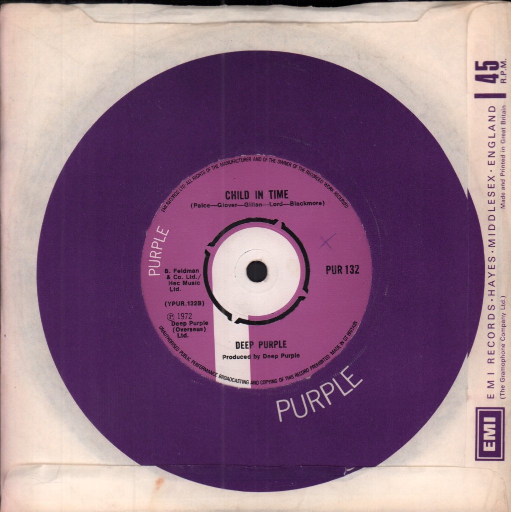 Deep Purple - Smoke On The Water - 7 Inch