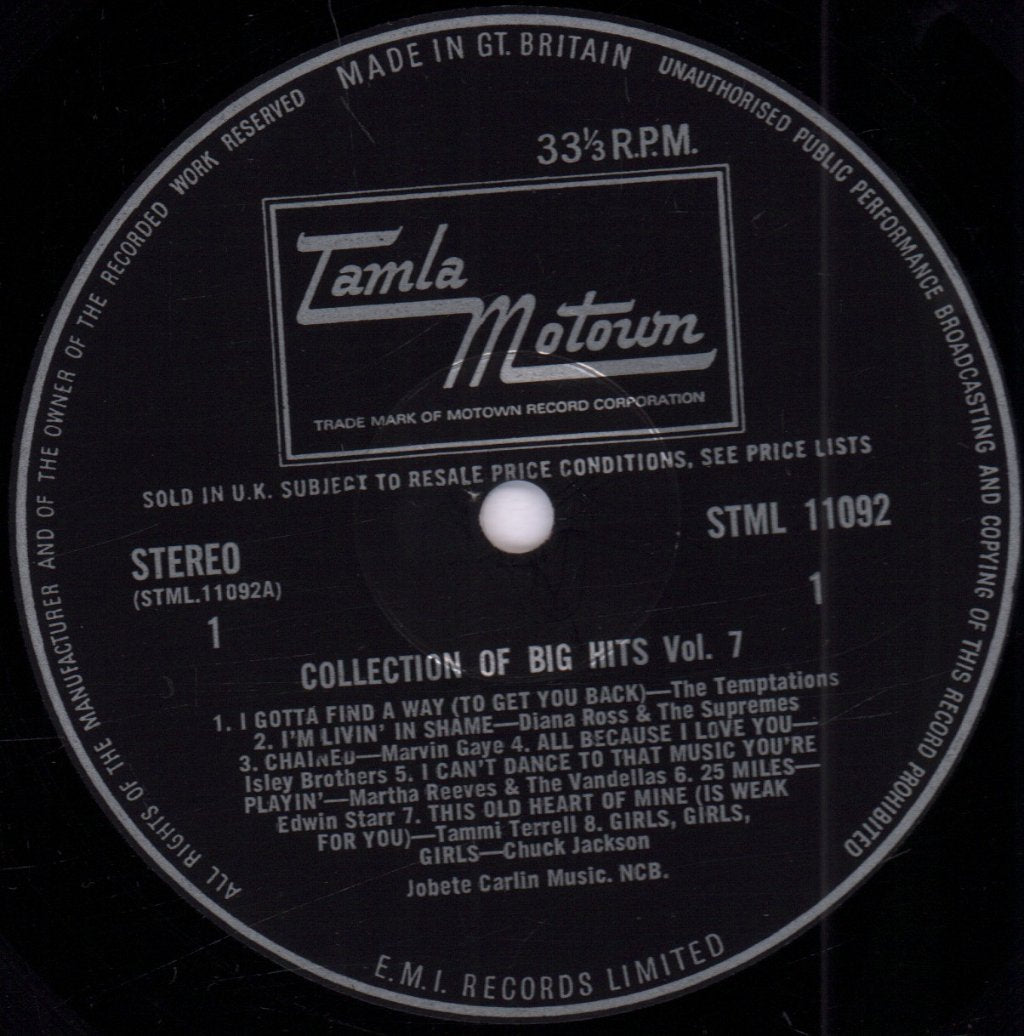 Motown Sound Vol 7 - A Collection Of Original Big Hits - Lp