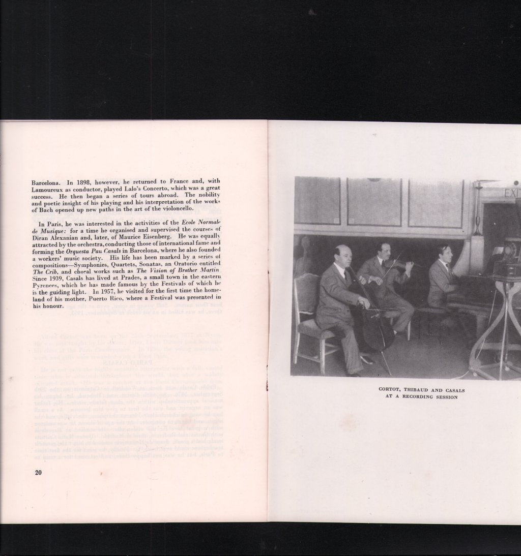 Alfred Cortot / Jacques Thibaud / Pablo Casals - Schubert - Trio In G Major, Op. 73, No. 2 / Haydn - Trio In B Flat Major, Op. 99 Schubert - Lp