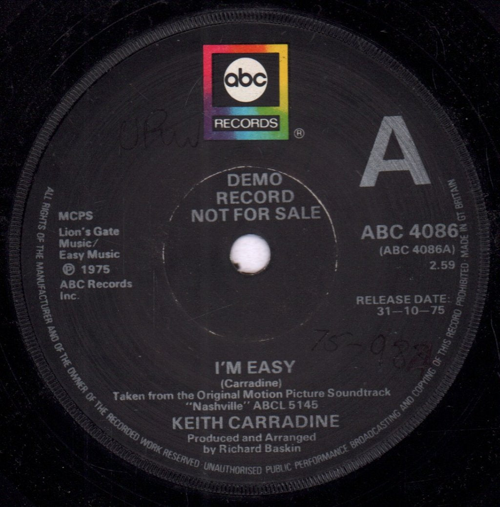 Keith Carradine / Henry Gibson - I'm Easy/200 Years - 7 Inch