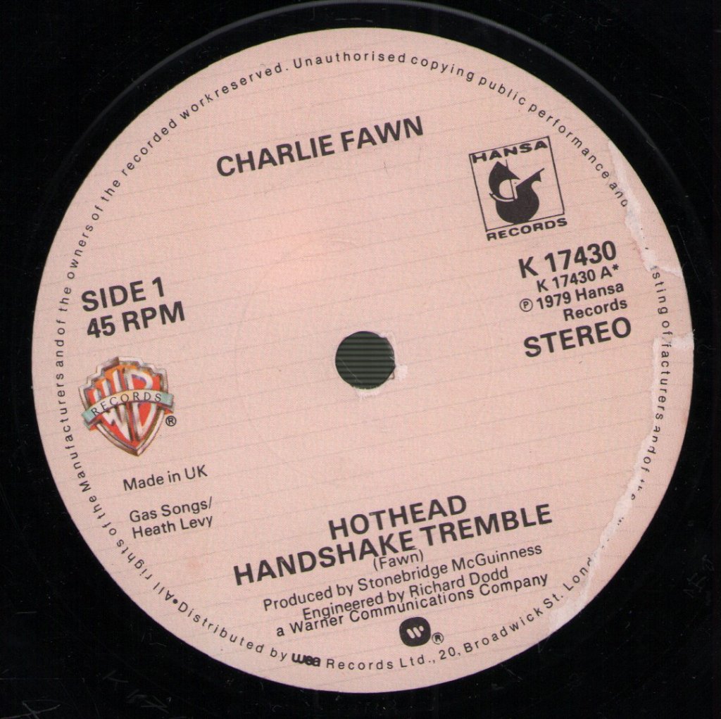 Charlie Fawn - Hothead Handshake Tremble - 7 Inch