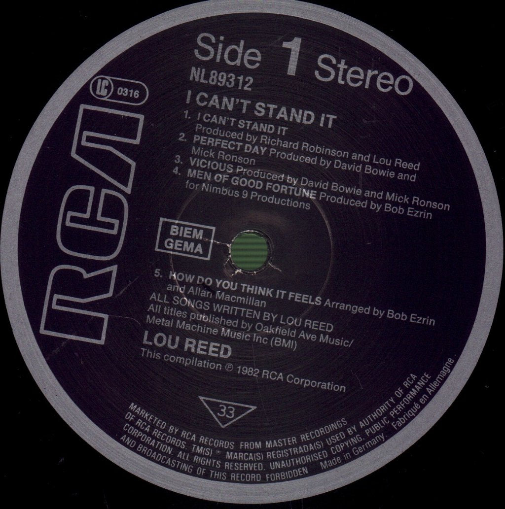 Lou Reed - I Can't Stand It - Lp
