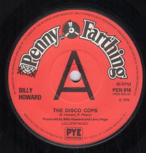 Billy Howard - Disco Cops - 7 Inch