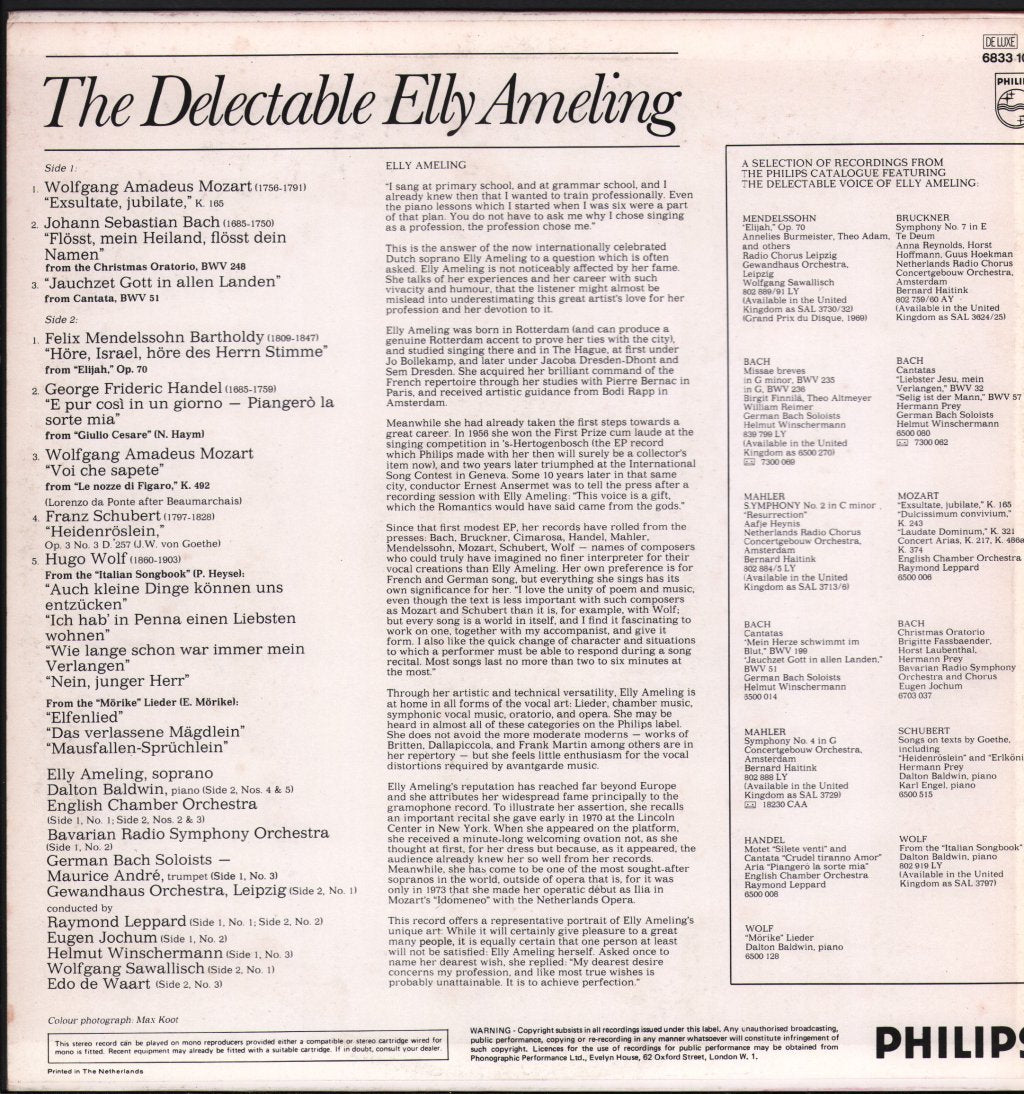 Elly Ameling - Delectable - Lp