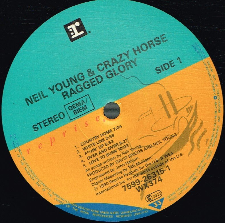 Neil Young And Crazy Horse - Ragged Glory - Lp