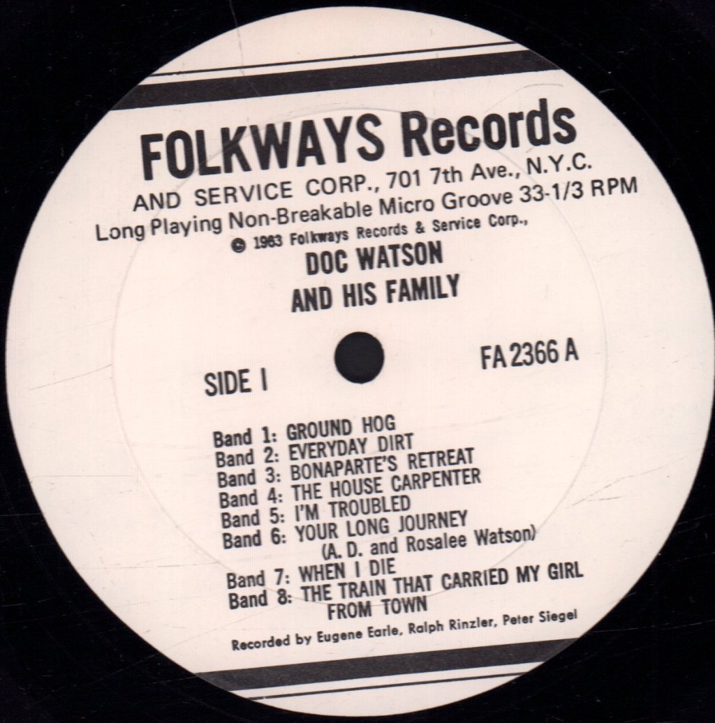 Doc Watson and his Family - Watson Family - Lp