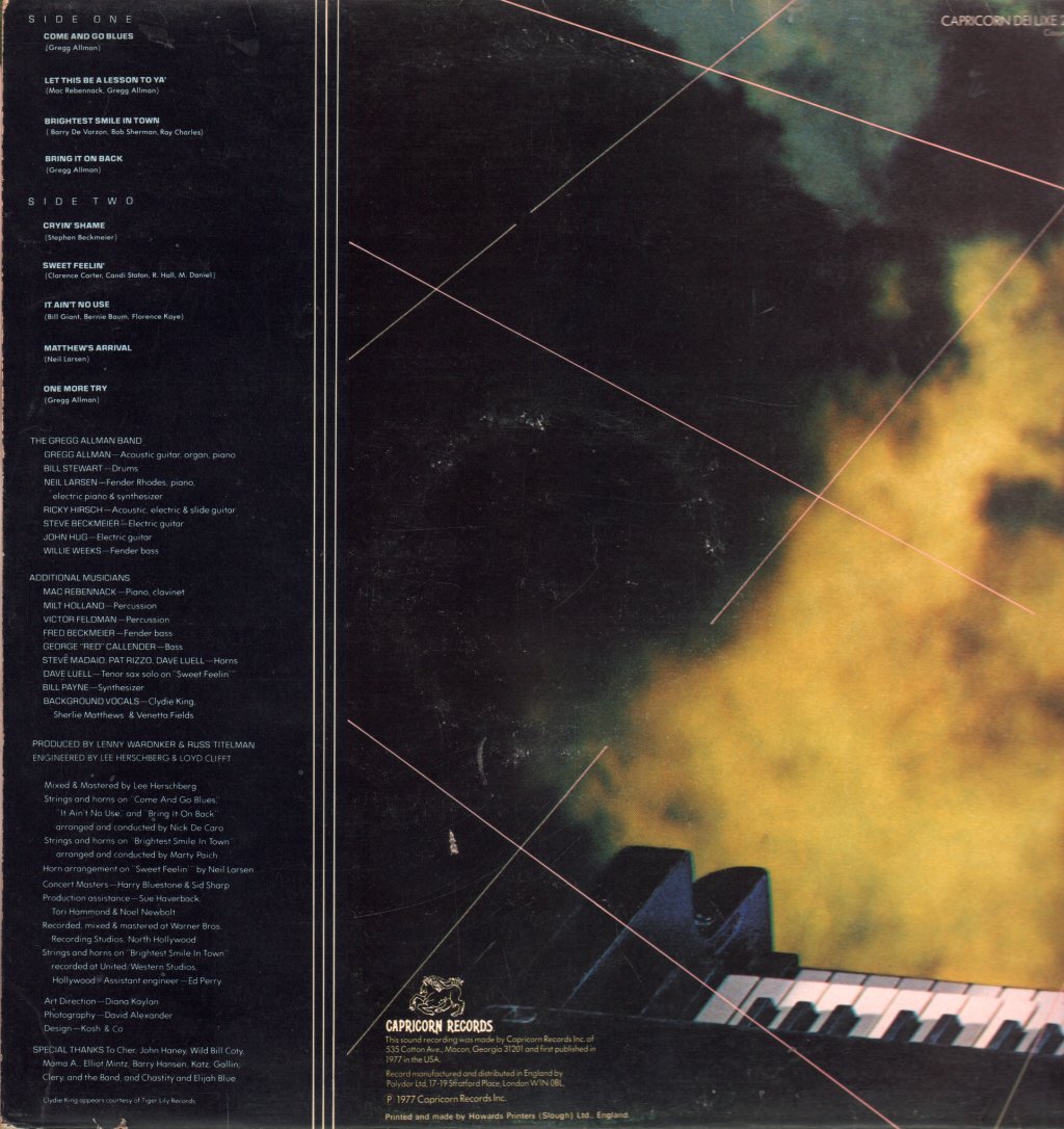 Gregg Allman Band - Playin' Up A Storm - Lp