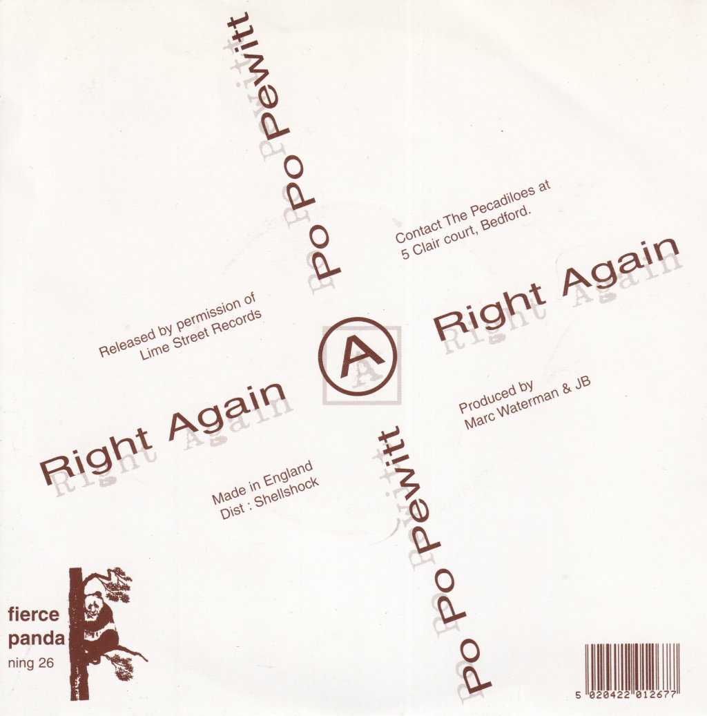 Pecadiloes - Right Again - 7 Inch
