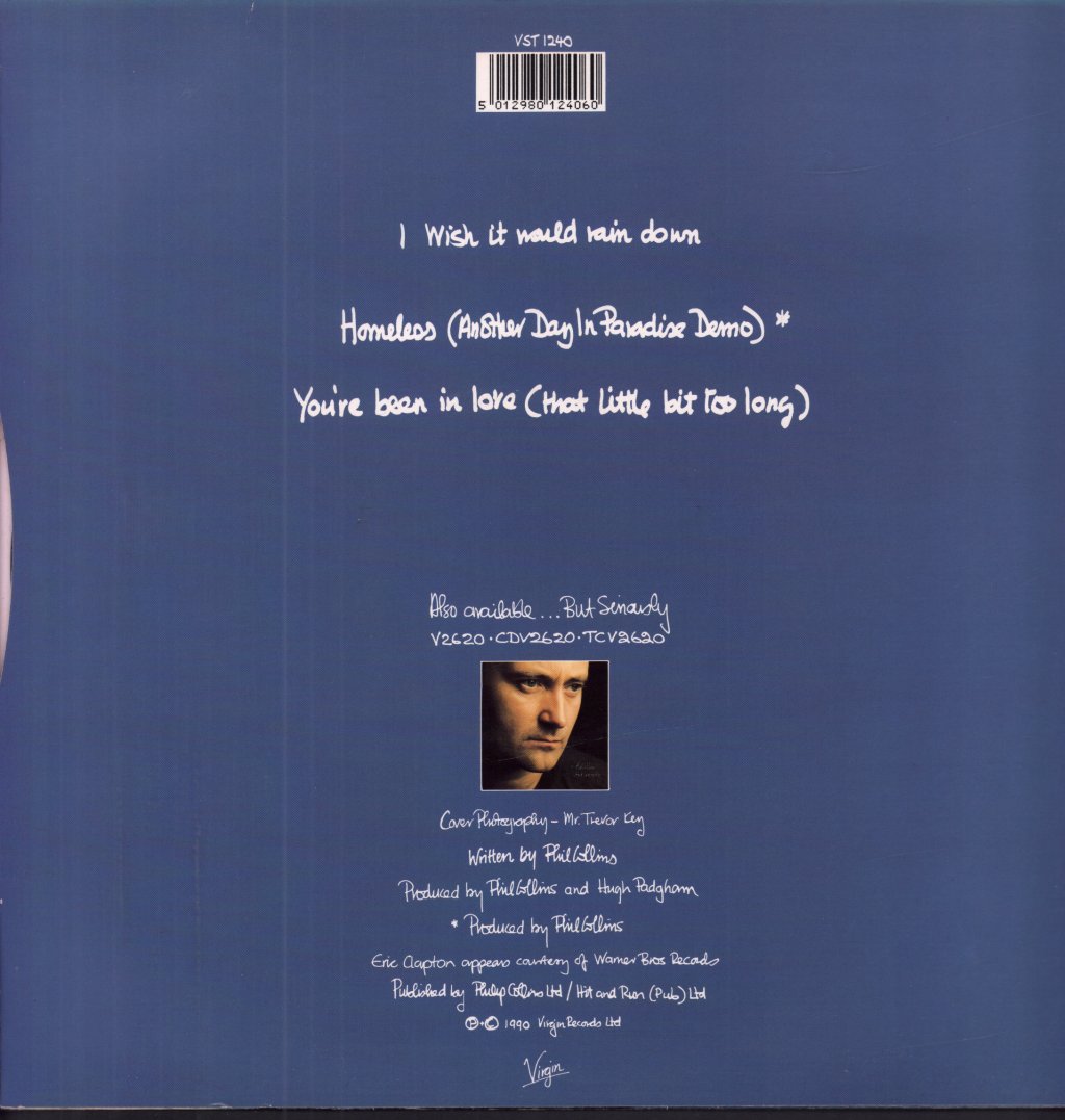 Phil Collins - I Wish It Would Rain Down - 12 Inch