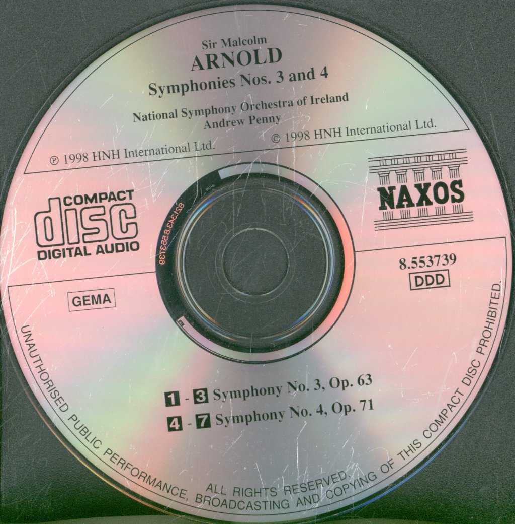 National Symphony Orchestra Of Ireland, Andrew Penny - Malcolm Arnold - Symphonies Nos 3 And 4 - Cd