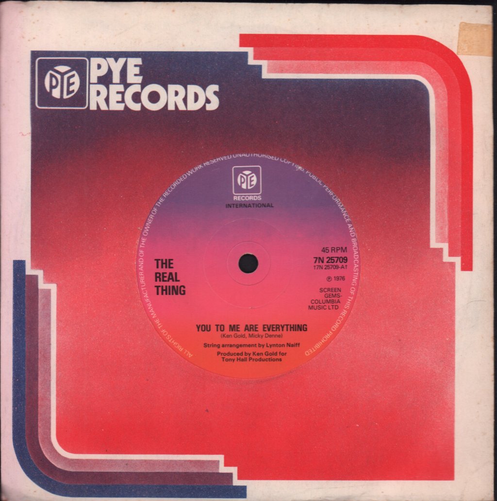 Real Thing - You To Me Are Everything - 7 Inch