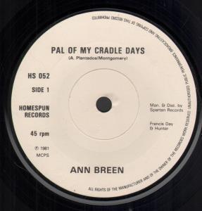 Ann Breen - Pal Of My Cradle Days - 7 Inch