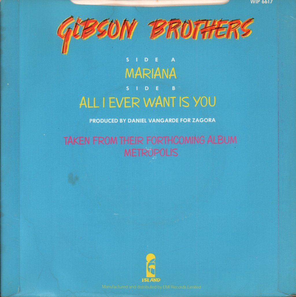 Gibson Brothers - Mariana - 7 Inch