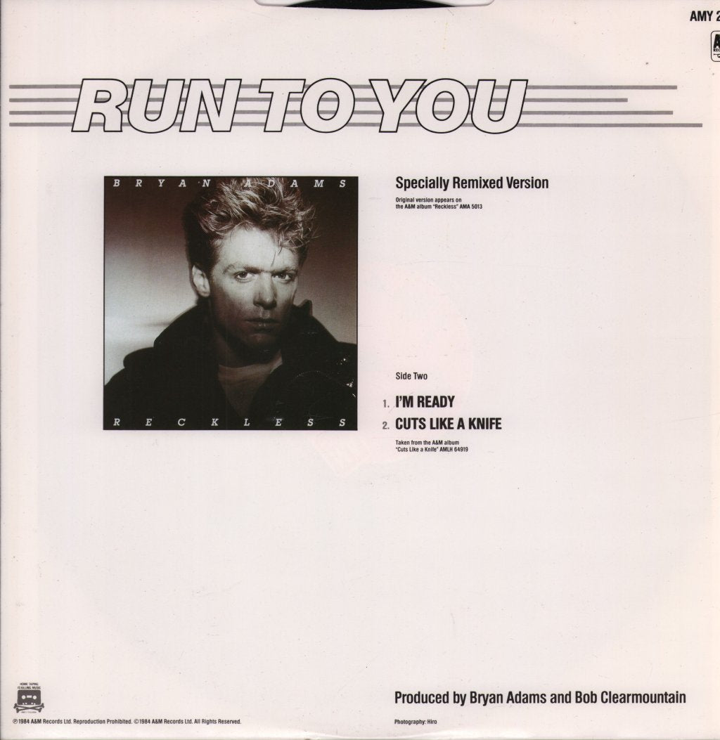 Bryan Adams - Run To You - 12 Inch
