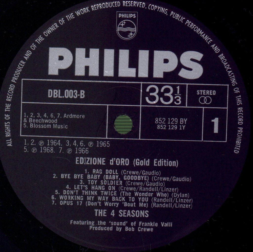 Four Seasons - Edizone D'oro (Gold Edition) - Double Lp