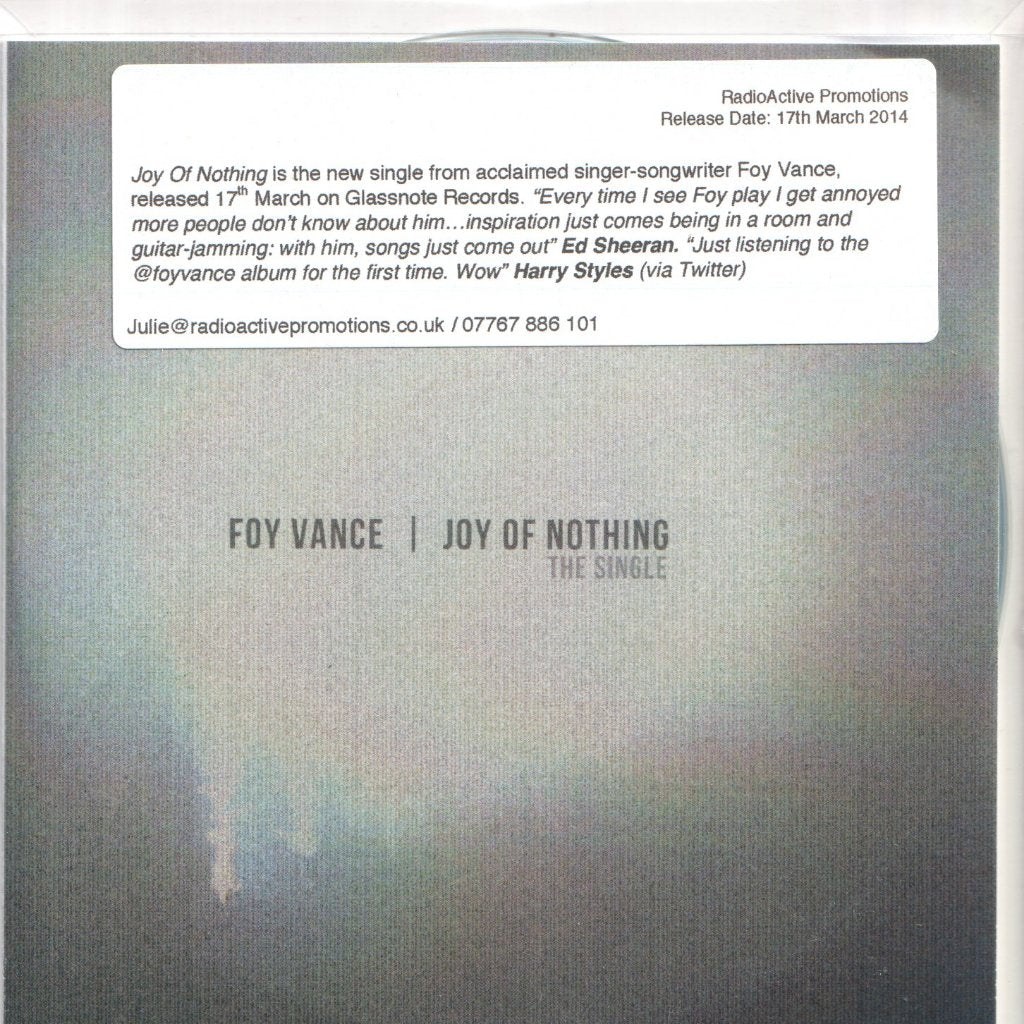 Foy Vance - Joy Of Nothing - Cdr