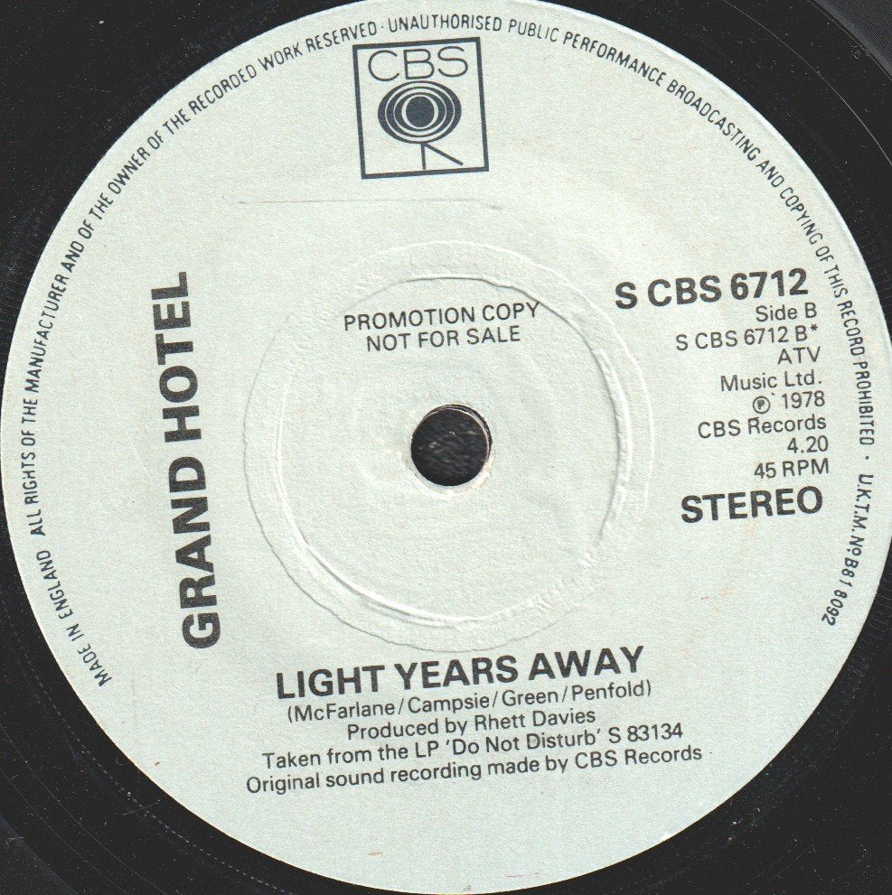 Grand Hotel - Secret Life - 7 Inch