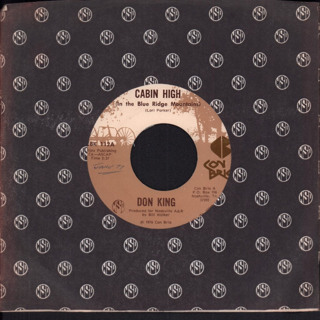 Don King - Cabin High In The Blue Ridge Mountains - 7 Inch