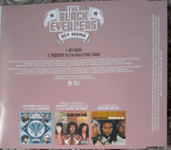 Black Eyed Peas - Hey Mama - Cd