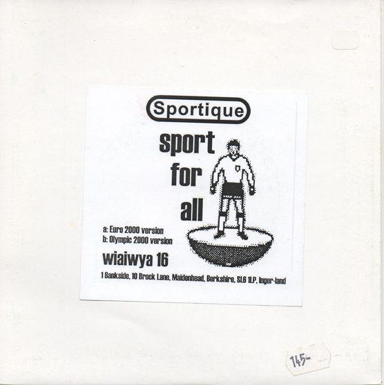 Sportique - Sport For All - 7 Inch