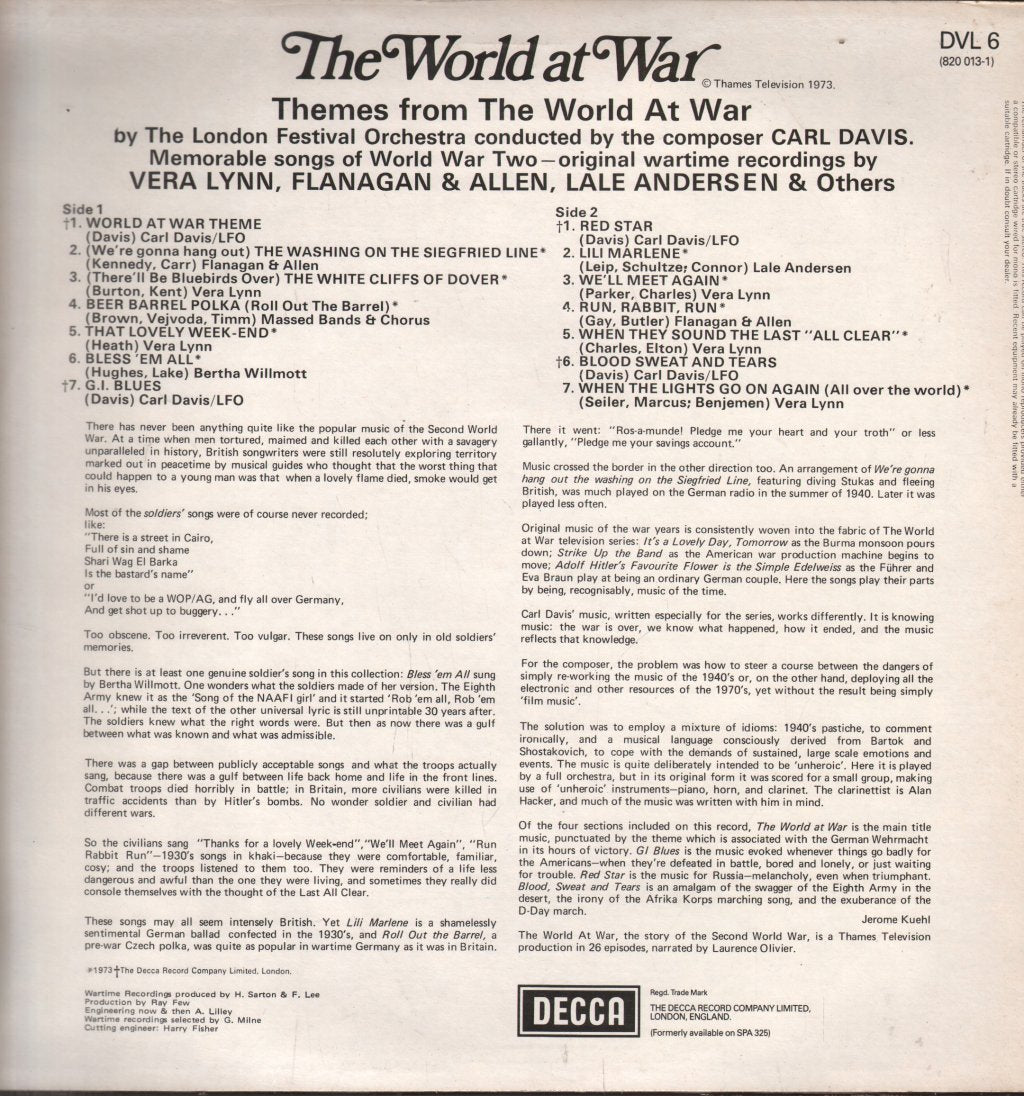 Various Artists - World At War - Lp