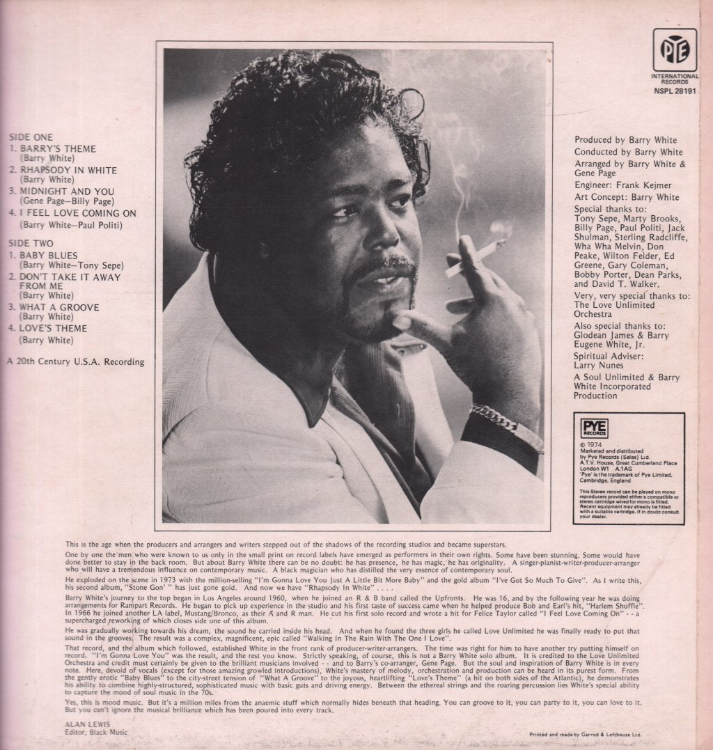 Love Unlimited Orchestra - Rhapsody In White - Lp