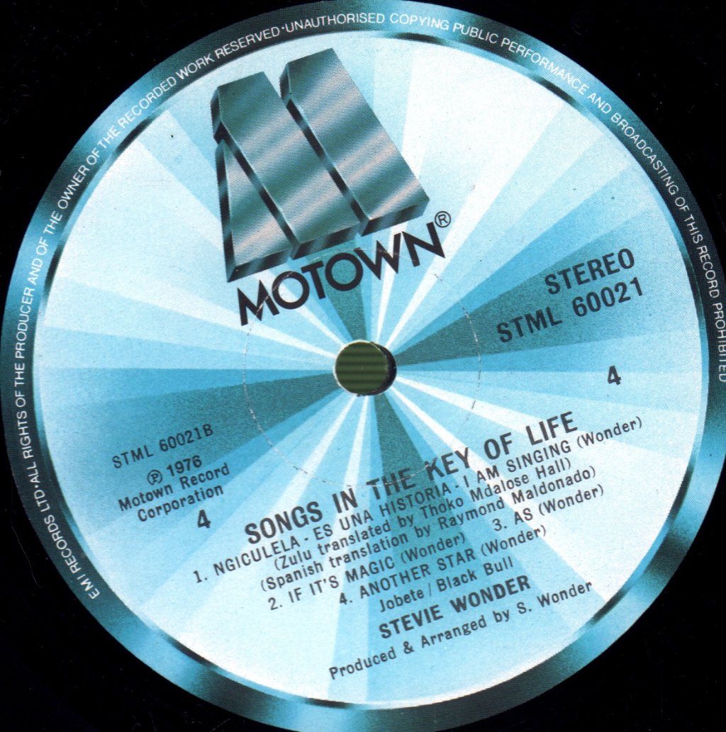Stevie Wonder - Songs In The Key Of Life - Double Lp