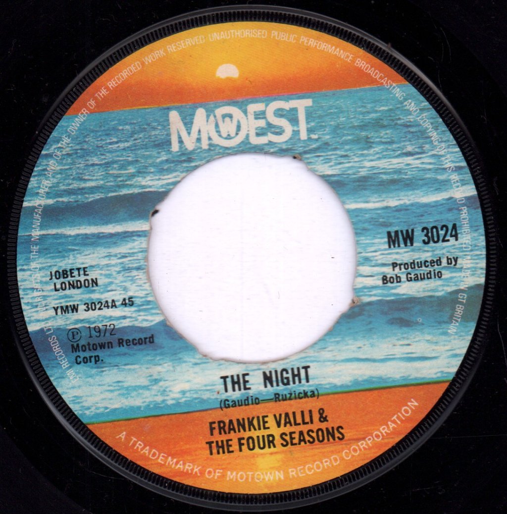 Frankie Valli And The Four Seasons - Night - 7 Inch