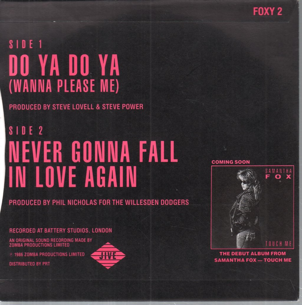 Samantha Fox - Do Ya Do Ya - 7 Inch