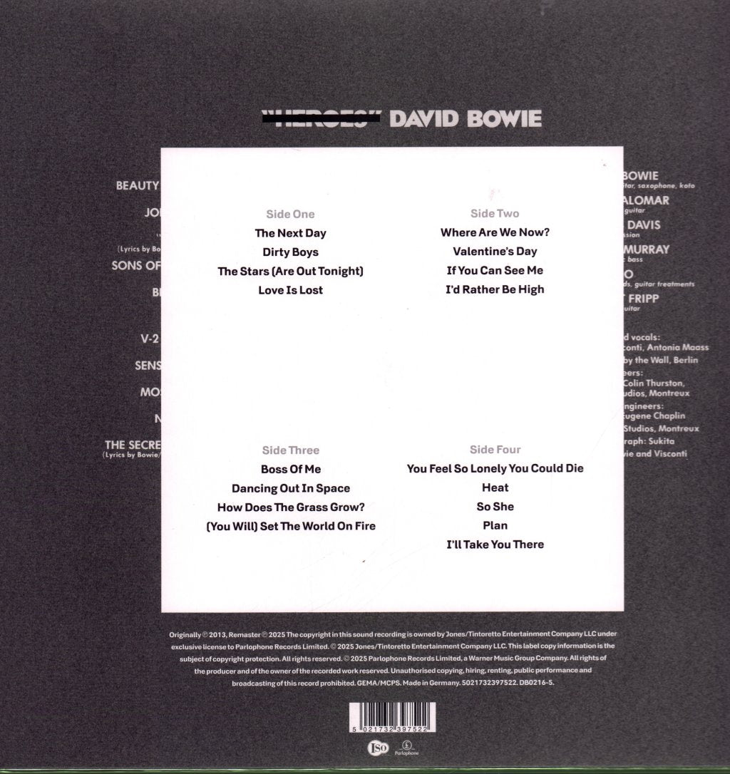 David Bowie - The Next Day - Double Lp
