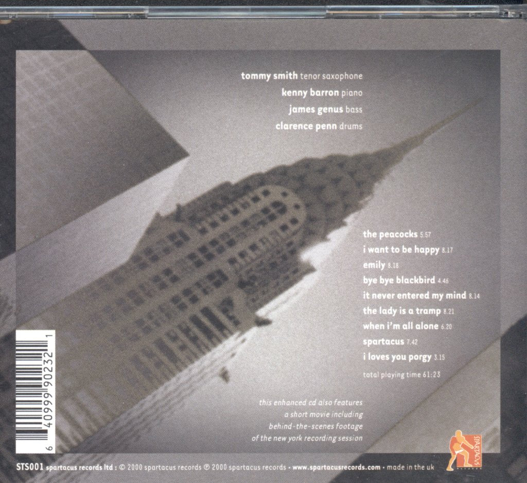 Tommy Smith featuring Kenny Barron - Spartacus - Cd