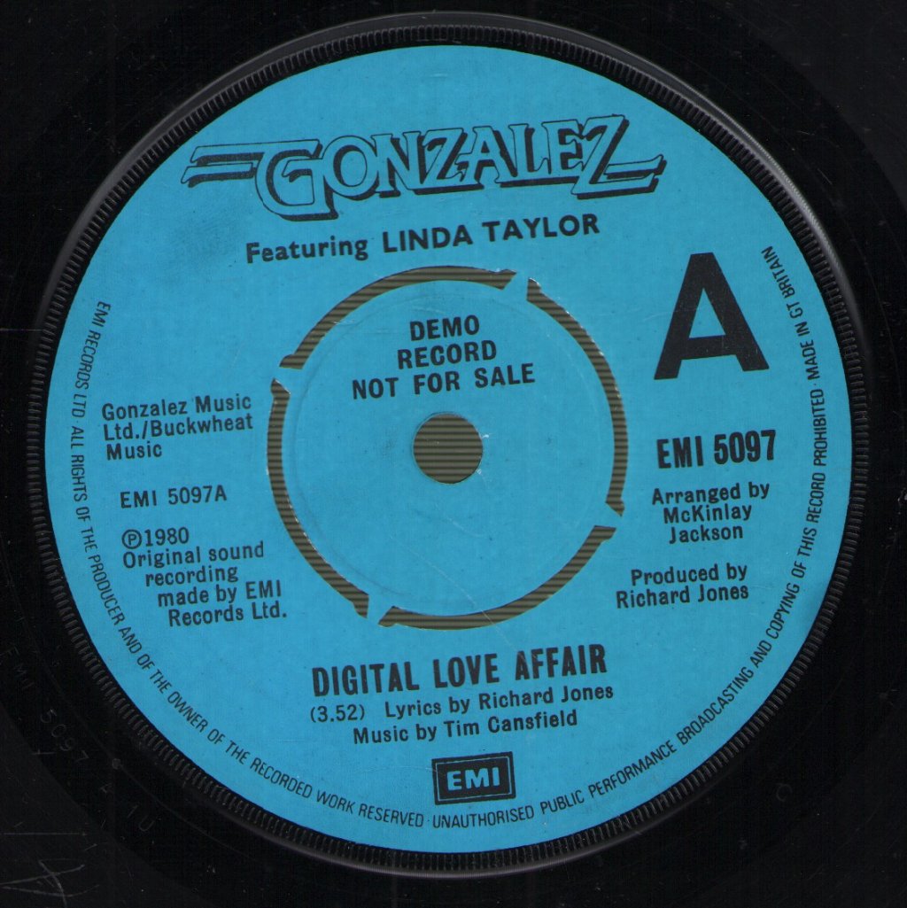 Gonzalez - Digital Love Affair/Disco Can't Go On For Ever - 7 Inch