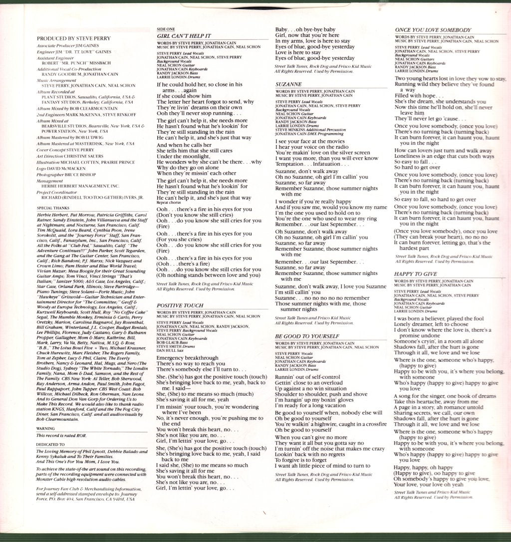Journey - Raised On Radio - Lp