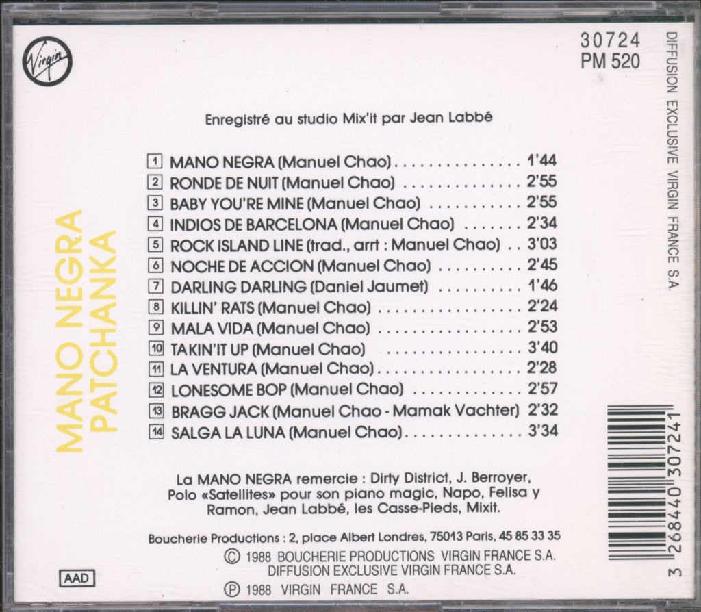 Mano Negra - Patchanka - Cd