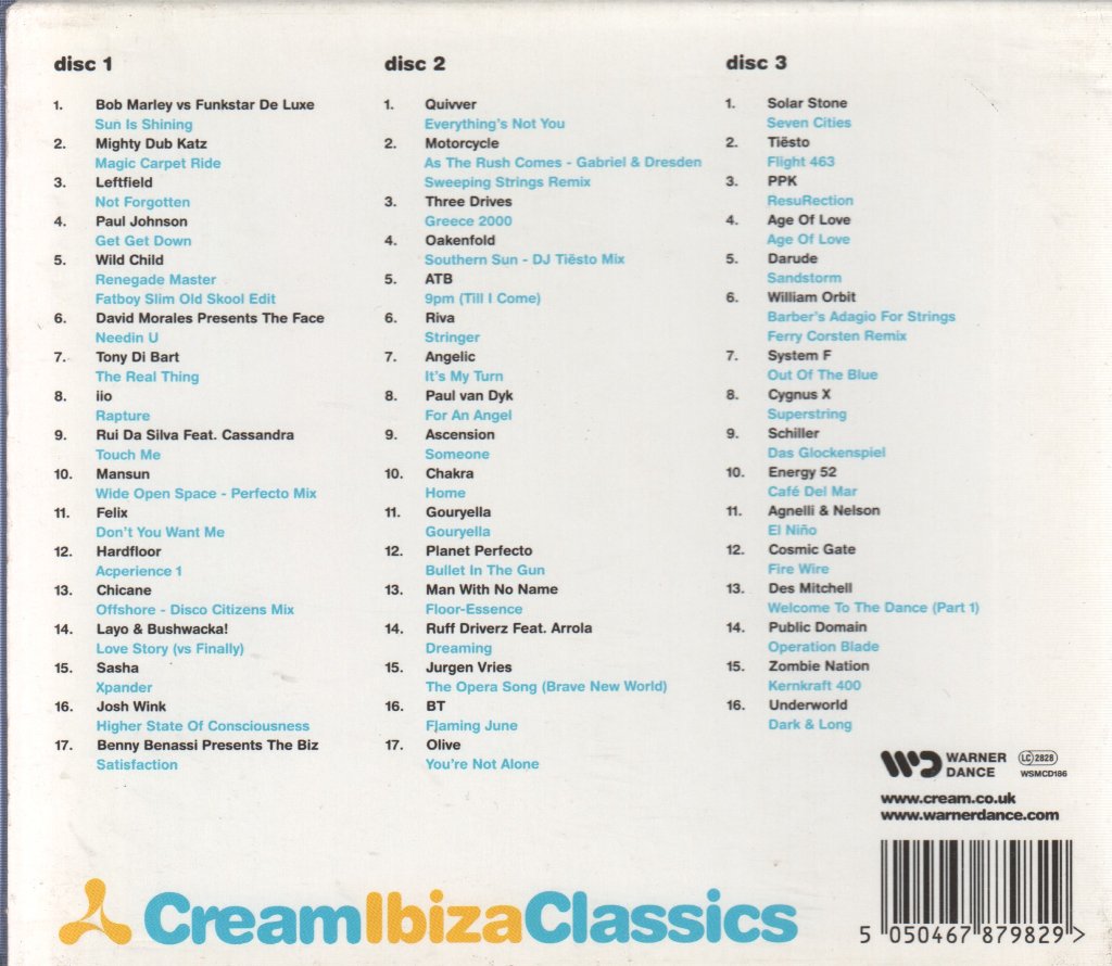 Various Artists - Cream Ibiza Classics - Cd Set