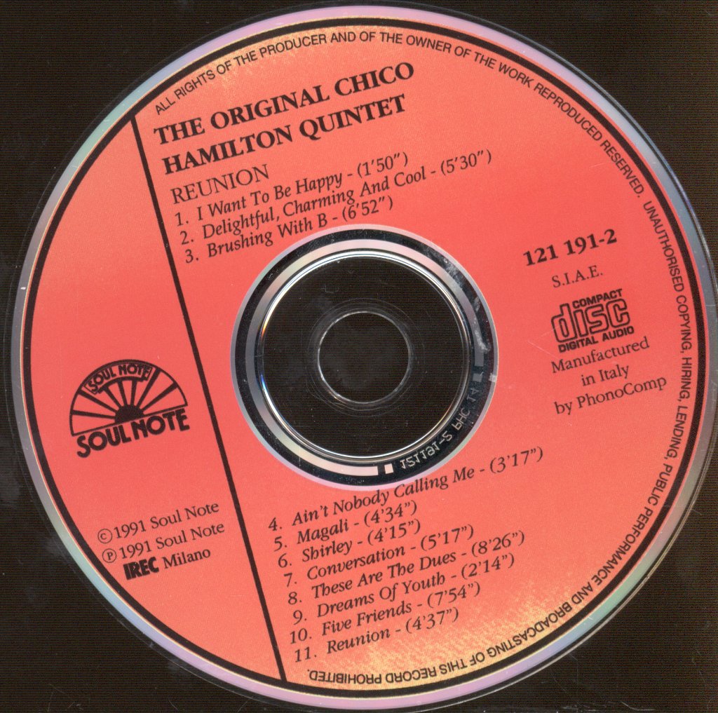 Chico Hamilton Quintet - Reunion - Cd