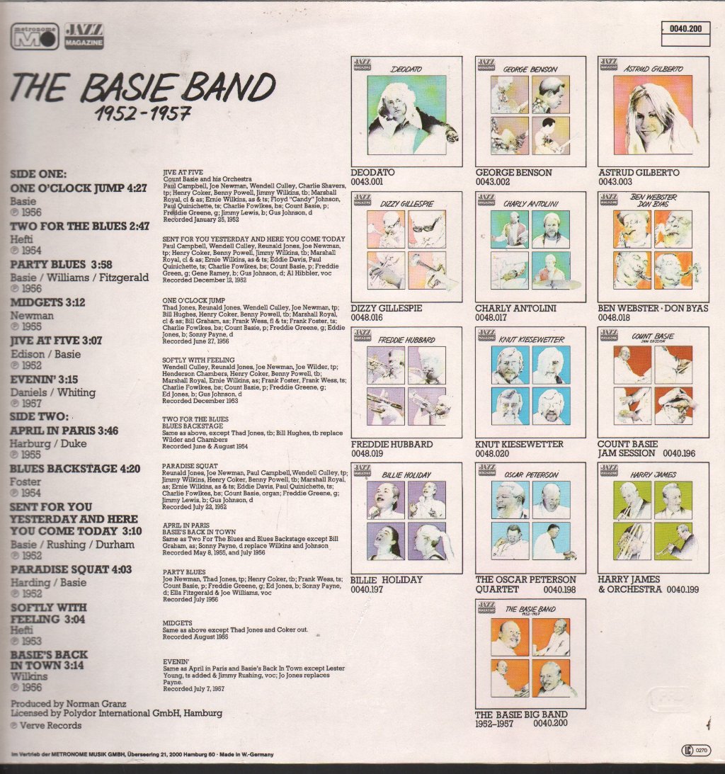 Count Basie - Basie Band 1952 - 1957 - Lp
