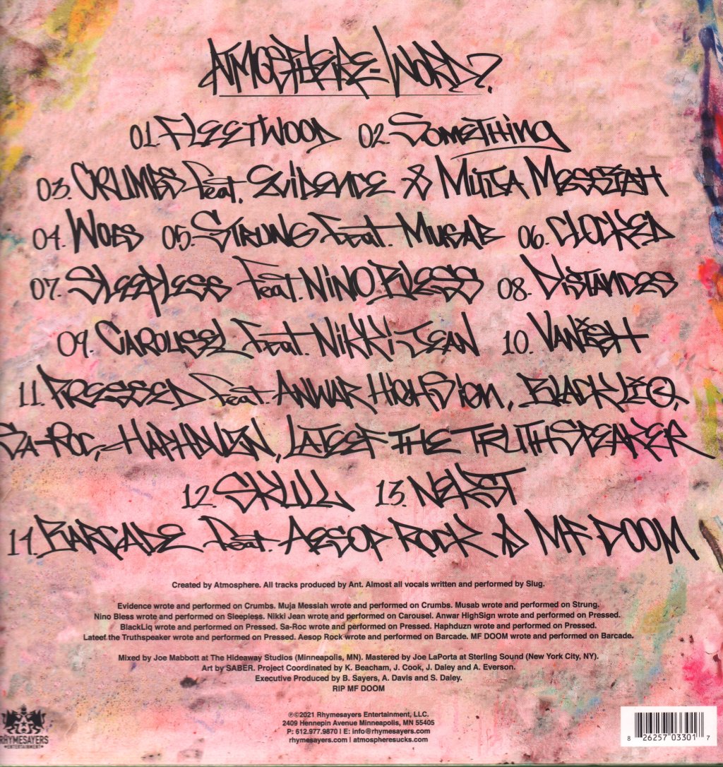 Atmosphere (Hip-Hop) - WORD? - Double Lp