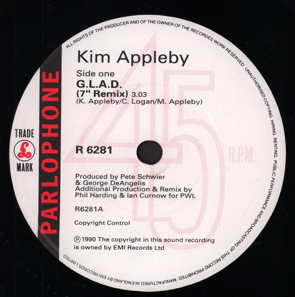 Kim Appleby - Glad - 7 Inch